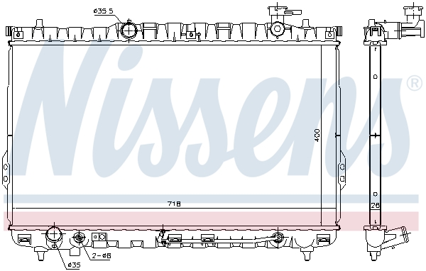 NISSENS 675027 Radiatore, Raffreddamento motore