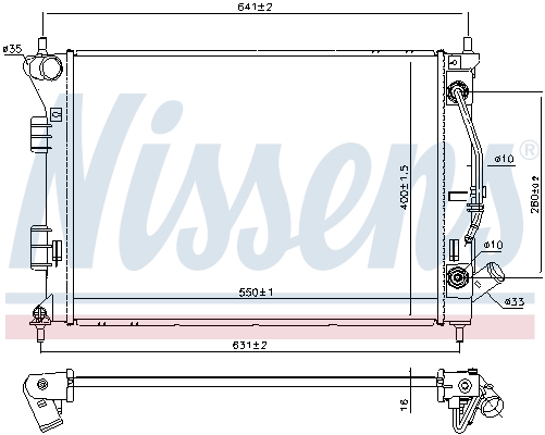 NISSENS 675039 Radiatore, Raffreddamento motore-Radiatore, Raffreddamento motore-Ricambi Euro