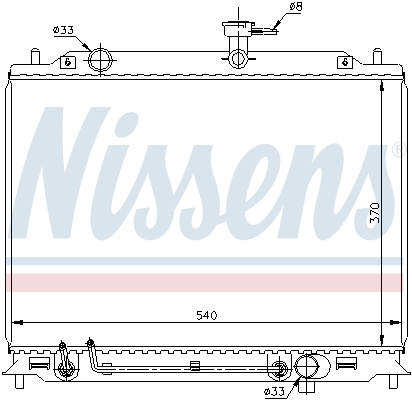 NISSENS 67504 Radiatore, Raffreddamento motore-Radiatore, Raffreddamento motore-Ricambi Euro