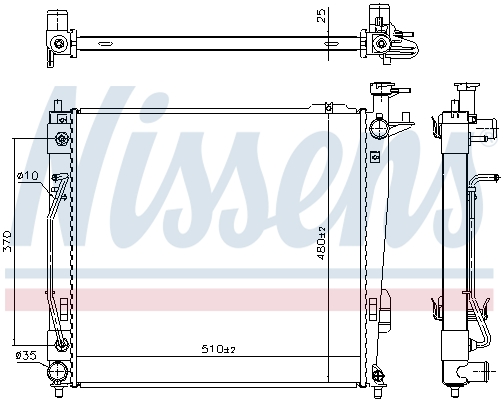 NISSENS 675046 Radiatore, Raffreddamento motore