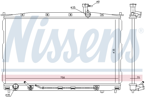 NISSENS 67505 Radiatore, Raffreddamento motore