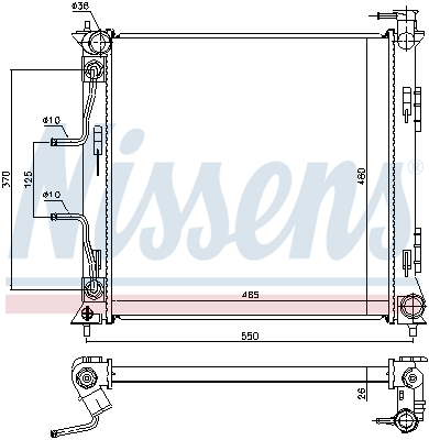 NISSENS 675057 Radiatore, Raffreddamento motore