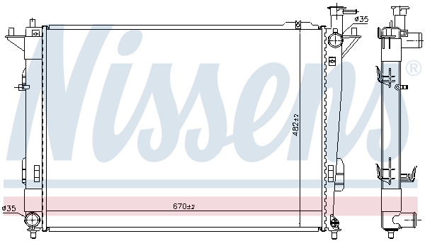 NISSENS 675068 Radiatore, Raffreddamento motore