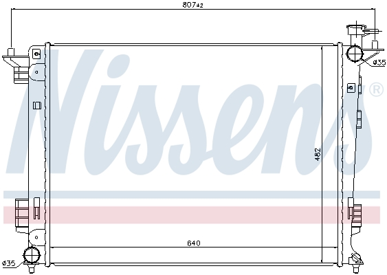 NISSENS 67515 Radiatore, Raffreddamento motore-Radiatore, Raffreddamento motore-Ricambi Euro