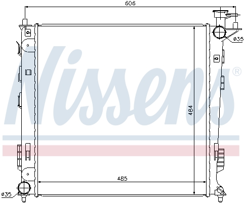 NISSENS 67517 Radiatore, Raffreddamento motore