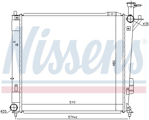 NISSENS 67518 Radiatore, Raffreddamento motore