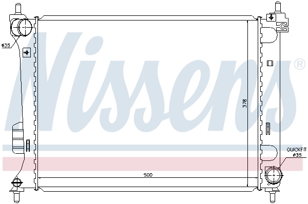 NISSENS 67609 Radiatore, Raffreddamento motore