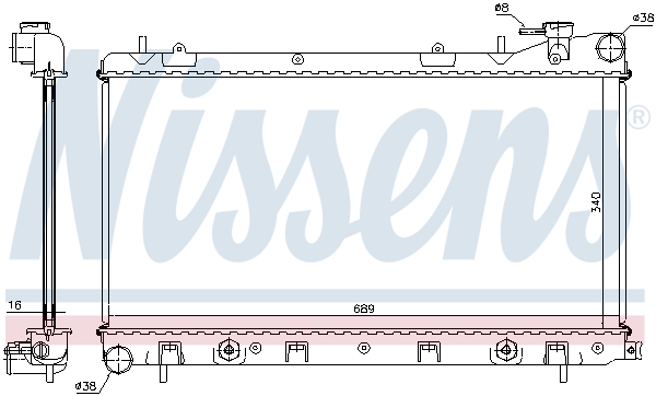 NISSENS 67705A Radiatore, Raffreddamento motore