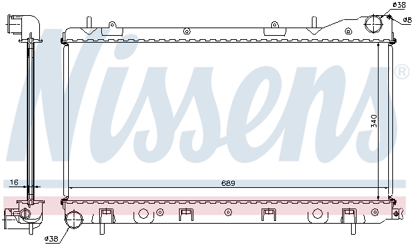 NISSENS 67706A Radiatore, Raffreddamento motore