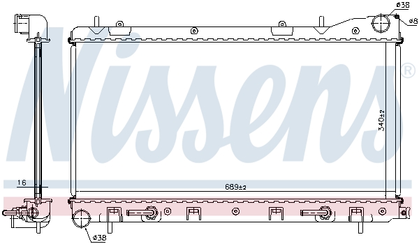 NISSENS 67707A Radiatore, Raffreddamento motore