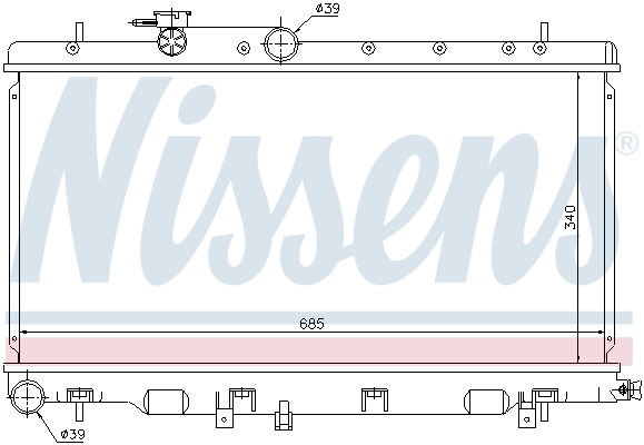 NISSENS 67709 Radiatore, Raffreddamento motore