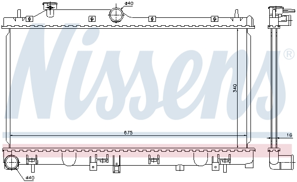 NISSENS 67719 Radiatore, Raffreddamento motore