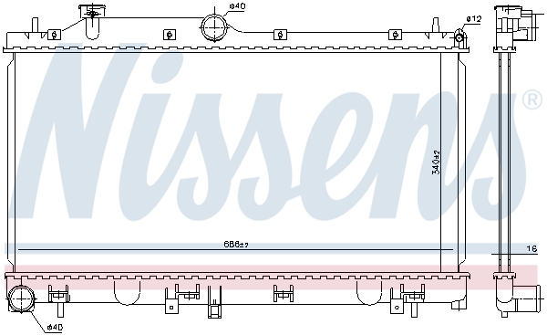 NISSENS 67724 Radiatore, Raffreddamento motore