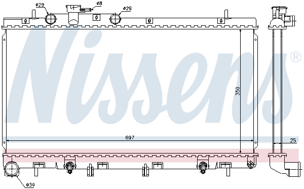 NISSENS 67729 Radiatore, Raffreddamento motore