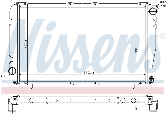 NISSENS 67740 Radiatore, Raffreddamento motore