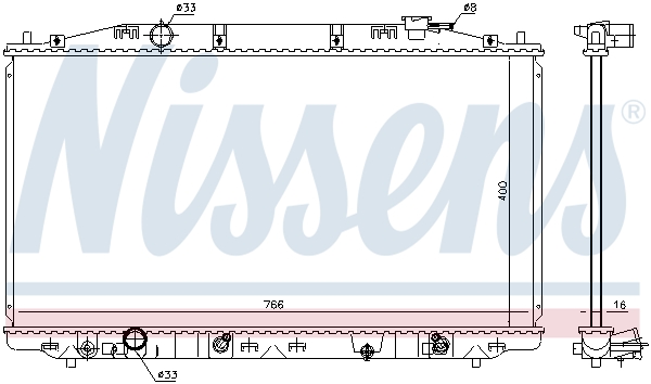 NISSENS 68096 Radiatore, Raffreddamento motore