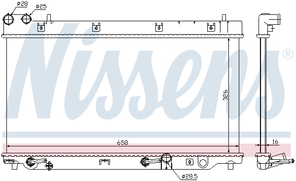 NISSENS 68098 Radiatore, Raffreddamento motore