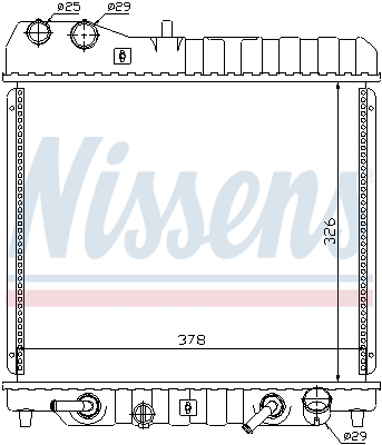 NISSENS 68111 Radiatore, Raffreddamento motore