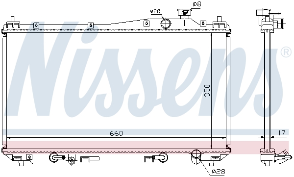 NISSENS 68115 Radiatore, Raffreddamento motore