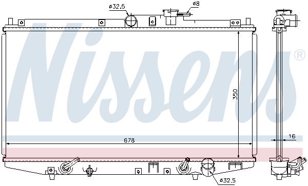 NISSENS 68117 Radiatore, Raffreddamento motore