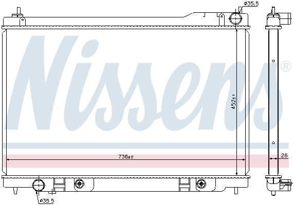 NISSENS 68118 Radiatore, Raffreddamento motore-Radiatore, Raffreddamento motore-Ricambi Euro