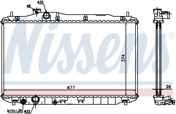 NISSENS 68134A Radiatore, Raffreddamento motore-Radiatore, Raffreddamento motore-Ricambi Euro