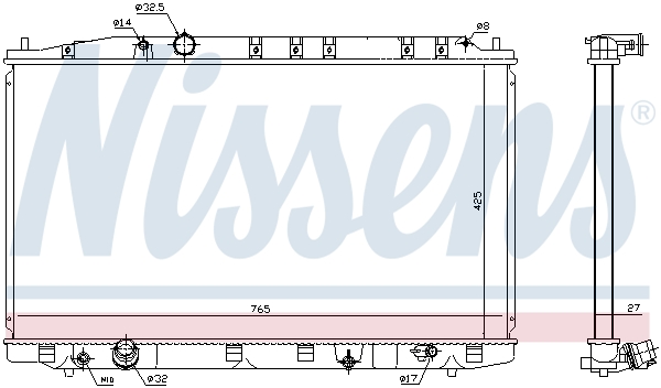 NISSENS 68137 Radiatore, Raffreddamento motore