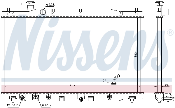 NISSENS 681372 Radiatore, Raffreddamento motore-Radiatore, Raffreddamento motore-Ricambi Euro