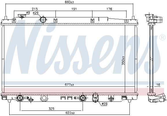 NISSENS 681374 Radiatore, Raffreddamento motore