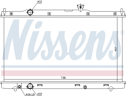 NISSENS 681376 Radiatore, Raffreddamento motore-Radiatore, Raffreddamento motore-Ricambi Euro