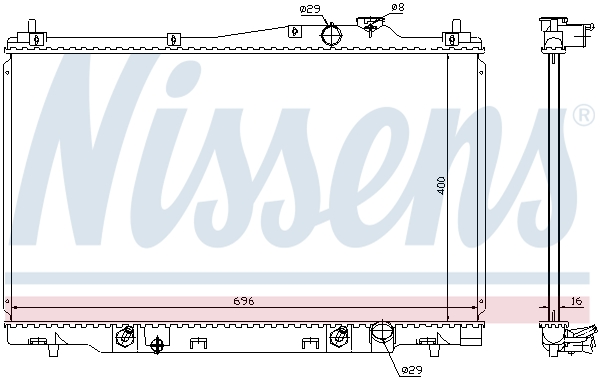 NISSENS 68142 Radiatore, Raffreddamento motore