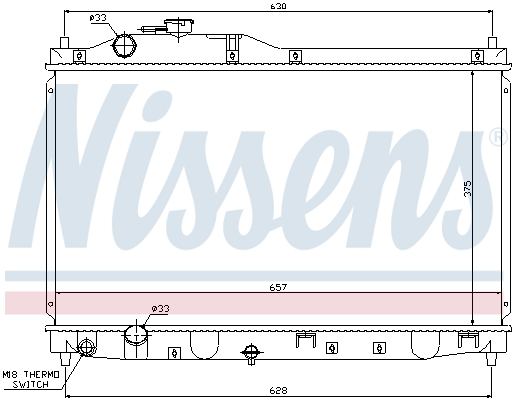 NISSENS 68145 Radiatore, Raffreddamento motore