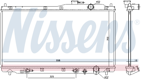 NISSENS 68146 Radiatore, Raffreddamento motore