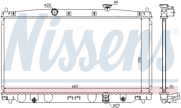 NISSENS 68148 Radiatore, Raffreddamento motore