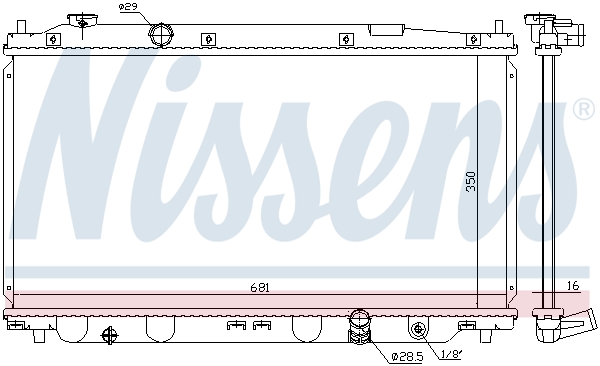 NISSENS 68150 Radiatore, Raffreddamento motore