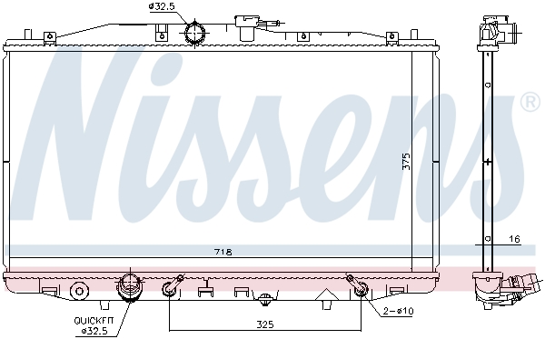 NISSENS 68152 Radiatore, Raffreddamento motore