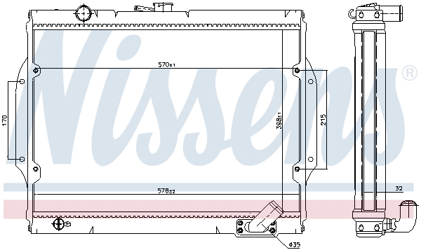 NISSENS 68156 Radiatore, Raffreddamento motore-Radiatore, Raffreddamento motore-Ricambi Euro