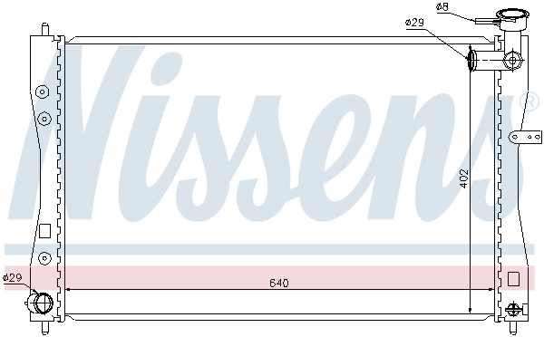 NISSENS 68185 Radiatore, Raffreddamento motore