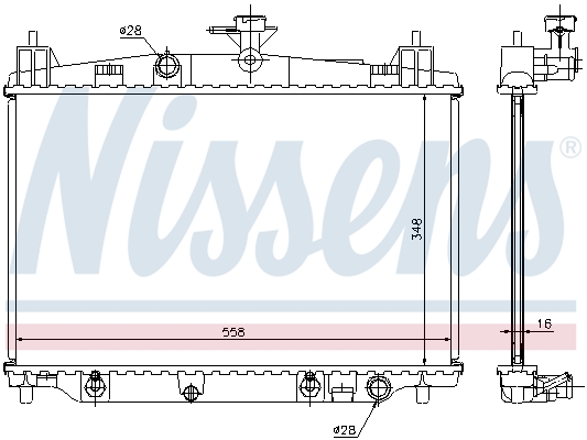 NISSENS 68505 Radiatore, Raffreddamento motore