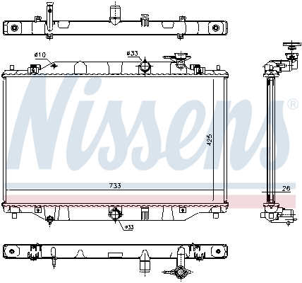 NISSENS 68532 Radiatore, Raffreddamento motore