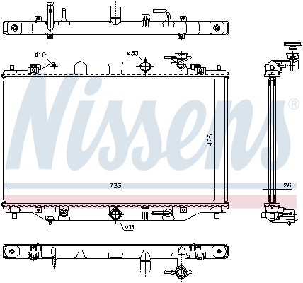 NISSENS 68533 Radiatore, Raffreddamento motore