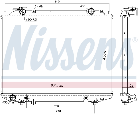 NISSENS 68535 Radiatore, Raffreddamento motore-Radiatore, Raffreddamento motore-Ricambi Euro