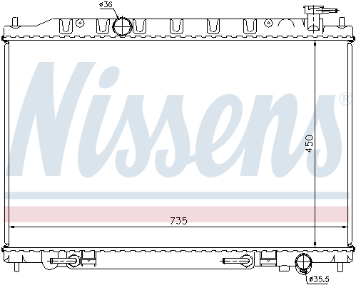 NISSENS 68712 Radiatore, Raffreddamento motore