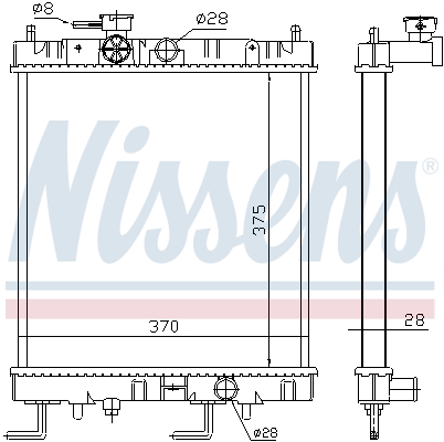 NISSENS 687141 Radiatore, Raffreddamento motore