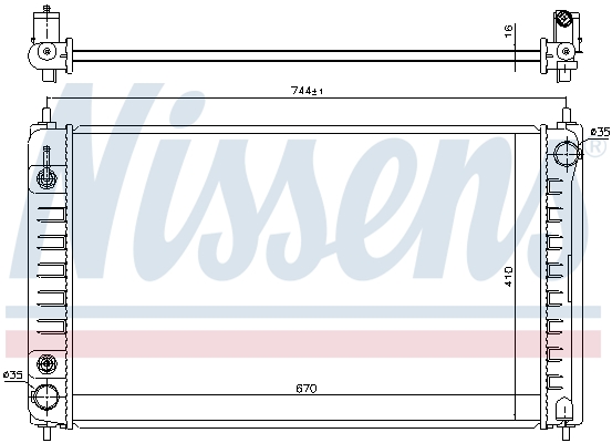 NISSENS 68762 Radiatore, Raffreddamento motore-Radiatore, Raffreddamento motore-Ricambi Euro