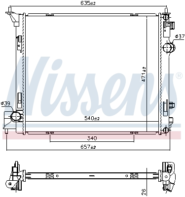 NISSENS 68786 Radiatore, Raffreddamento motore