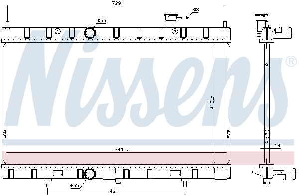 NISSENS 68789 Radiatore, Raffreddamento motore