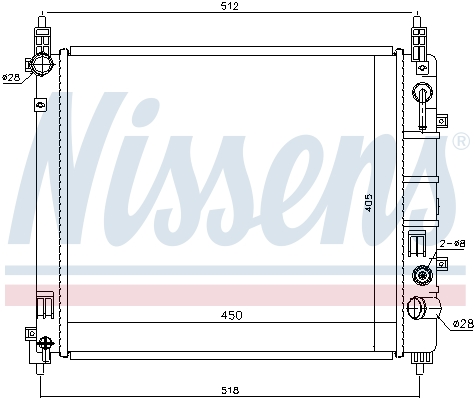 NISSENS 68796 Radiatore, Raffreddamento motore