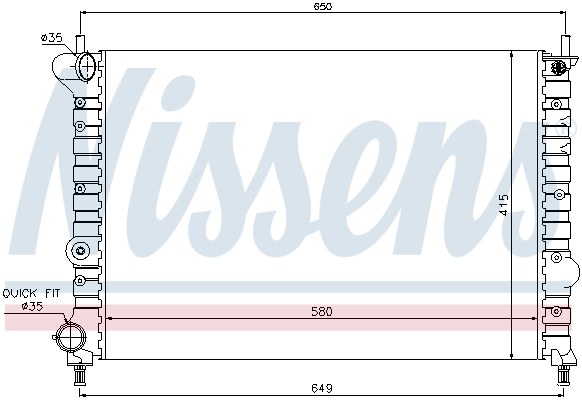 NISSENS 68802 Radiatore, Raffreddamento motore-Radiatore, Raffreddamento motore-Ricambi Euro