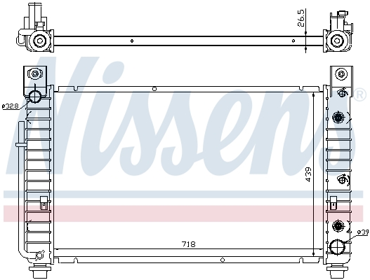 NISSENS 69092 Radiatore, Raffreddamento motore